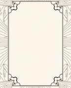 Modern Minimalist Wood Grain Border Rug