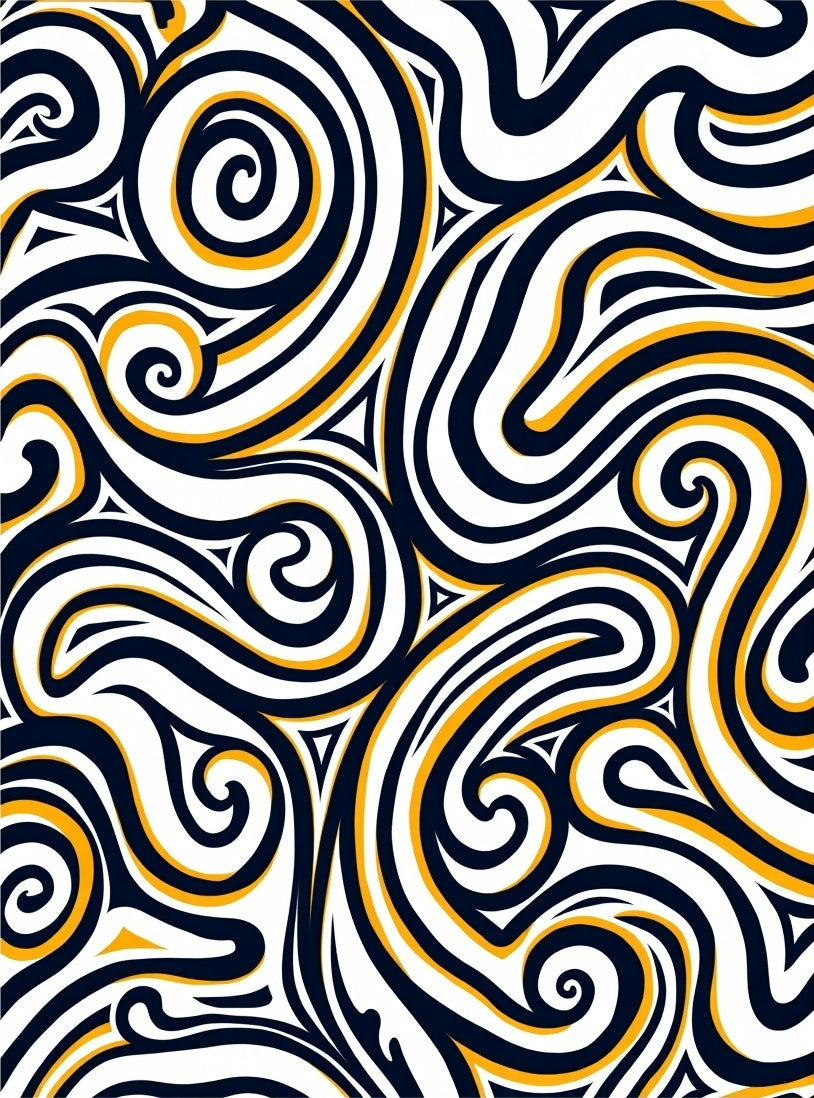 Abstract Swirls Dynamic Pattern Rug