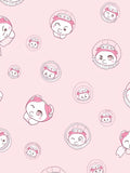Cute Pink Character Pattern Rug