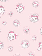Cute Pink Character Pattern Rug