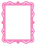 Pink Scalloped Floral Design Rug