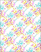 Whimsical Swirl Splash Pattern Rug