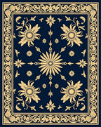 Classic Floral Scrollwork Design Rug