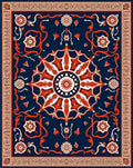 Navajo Inspired Floral Mandala Rug