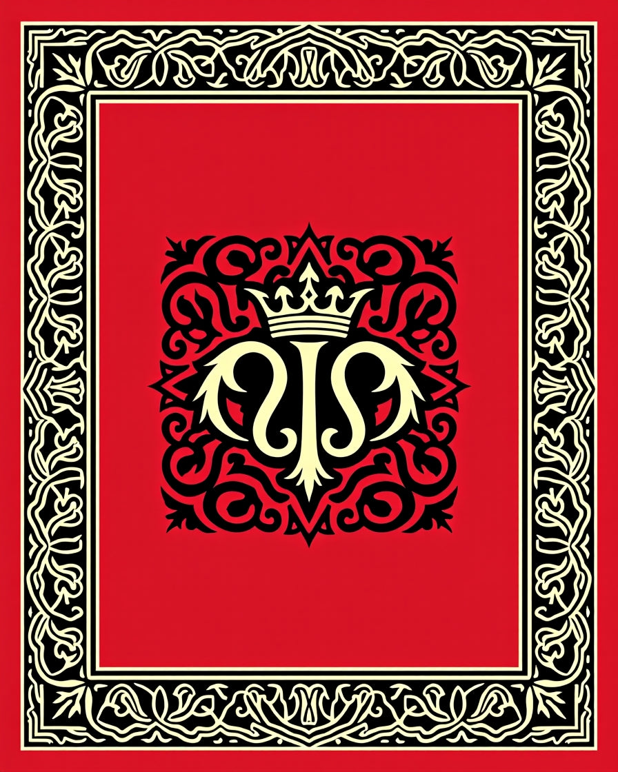 Regal Crest Floral Border Rug