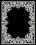 Ornate Floral Border Pattern Rug