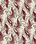 Elegant Swirling Leaf Pattern Design Rug