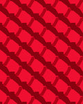 Bold Red Diamond Pattern Rug