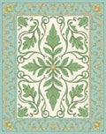 Art Nouveau Floral Vine Border Design Rug