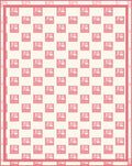 Delicate Pink Window Pattern Design Rug
