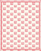 Delicate Pink Window Pattern Design Rug