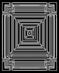 Black White Illusion Geometric Design Rug