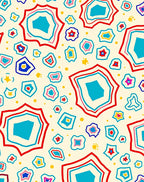 Abstract Geometric Multi-Color Pattern Rug
