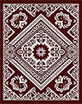 Elegant Floral Mandala Geometric Pattern Rug
