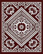 Elegant Floral Mandala Geometric Pattern Rug