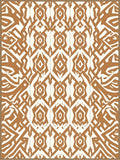 Geometric Amber And Cream Pattern Rug
