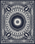 Intricate Mandala Floral Motif Rug