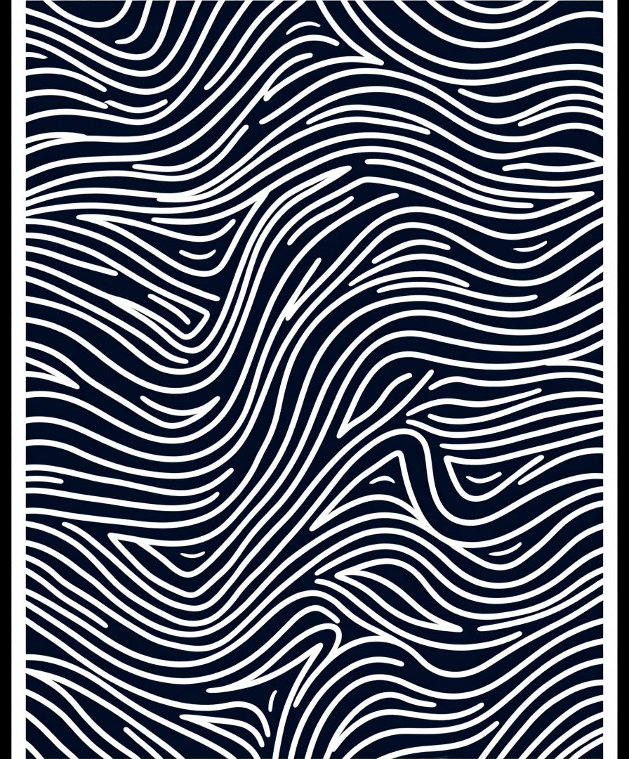 Abstract Organic Wave Pattern Rug