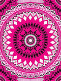 Bold Pink Mandala Pattern Design Rug