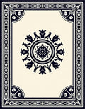Exquisite Floral Medallion Border Pattern Rug
