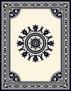 Exquisite Floral Medallion Border Pattern Rug