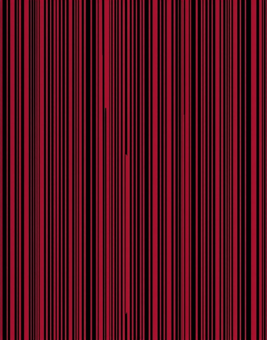 Bold Red Black Stripe Design Rug