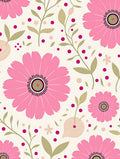 Pink Daisy Floral Pattern Rug