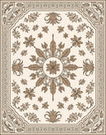 Ornate Floral And Leaf Scroll Pattern Rug