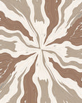 Neutral Tonal Wavy Organic Pattern Rug