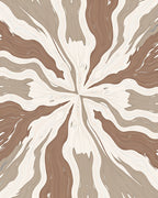 Neutral Tonal Wavy Organic Pattern Rug