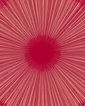 Sunburst Geometric Red Design Rug