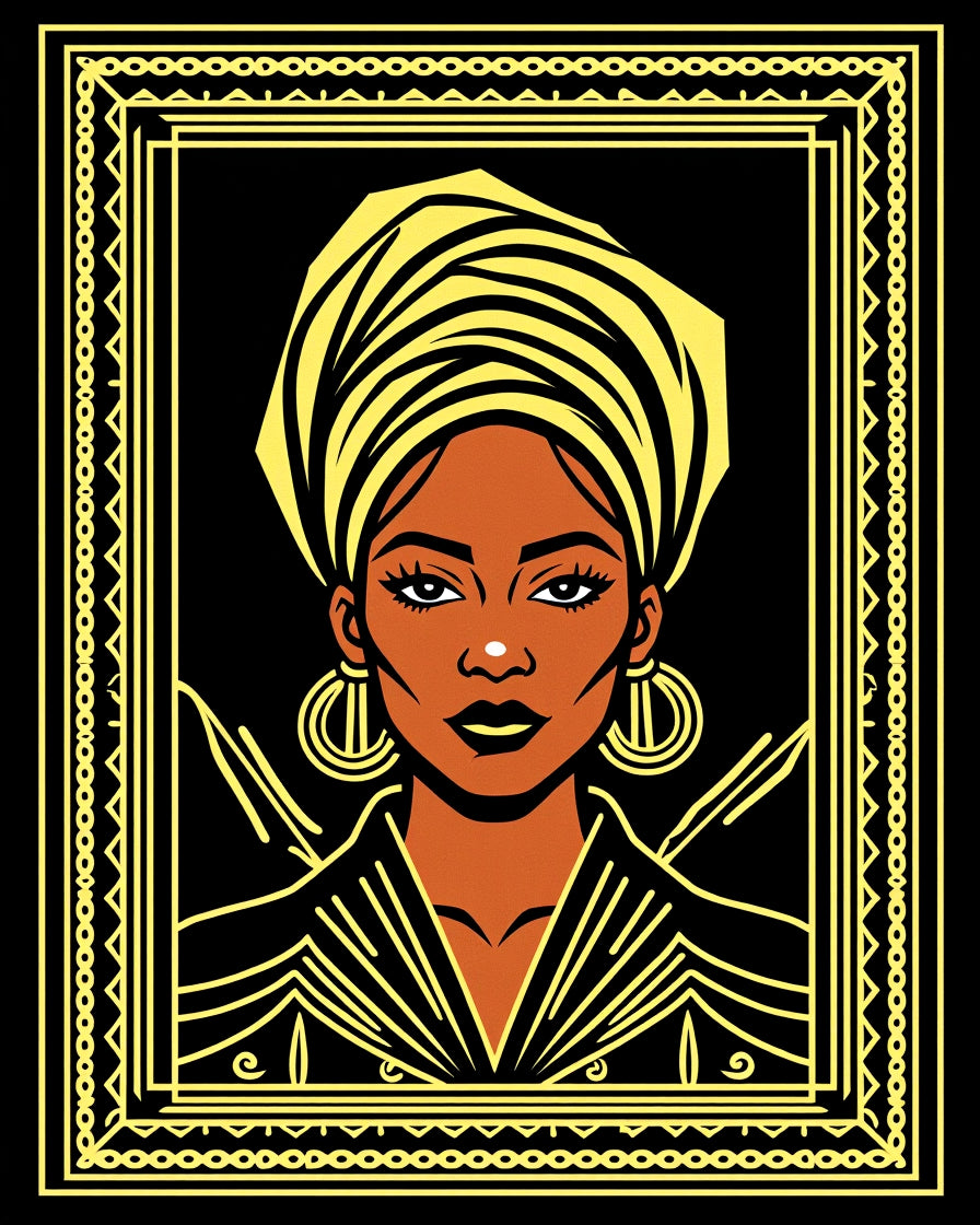 Bold Geometric Portrait Rug