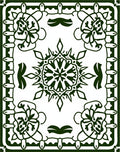 Intricate Floral Mandala With Decorative Border Rug