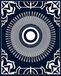 Radial Sunburst Geometric Design Rug