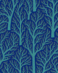 Lush Forest Tree Branch Pattern Rug