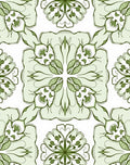 Green Floral Mandala Pattern Rug