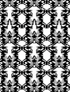 Bold Black Infinite Organic Pattern Rug