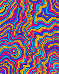 Vibrant Swirl Psychedelic Pattern Rug