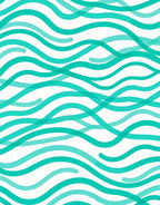 Ocean Wave Pattern Rug