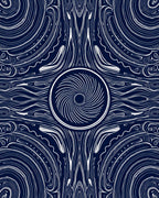 Intricate Swirl And Line Art Design Rug