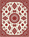Ornate Mandala Floral Pattern Rug