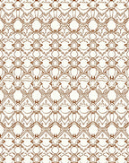Brown Outline Organic Geometric Design Rug