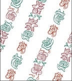 Whimsical Swirl Floral Pattern Design Rug