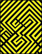Bold Yellow Black Geometric Design Rug