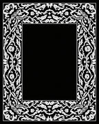 Art Nouveau Floral Border Design Rug
