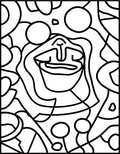 Groovy Abstract Face Line Art Rug
