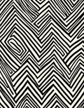 Black White Abstract Zigzag Pattern Rug