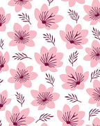 Pink Cherry Blossom Floral Pattern Rug