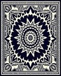 Intricate Star Burst Mandala Pattern Rug