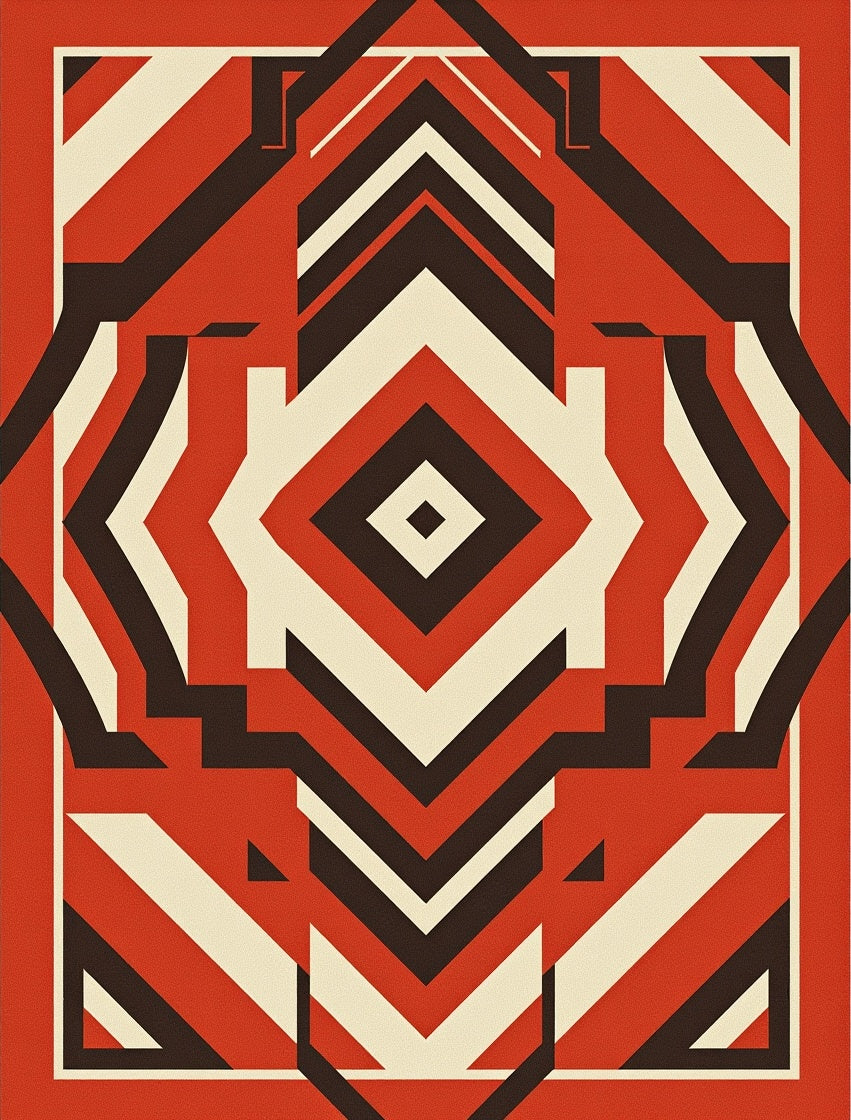 Bold Geometric Abstract Pattern Rug